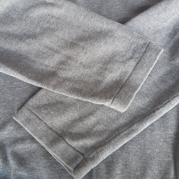 Michael Kors SZ M Quarter Zip 100% Cotton Jersey Knit Gray Men's Mock Neck Top - Picture 3 of 15